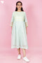Kota Doria Cotton Dress With Slip In Block Print
